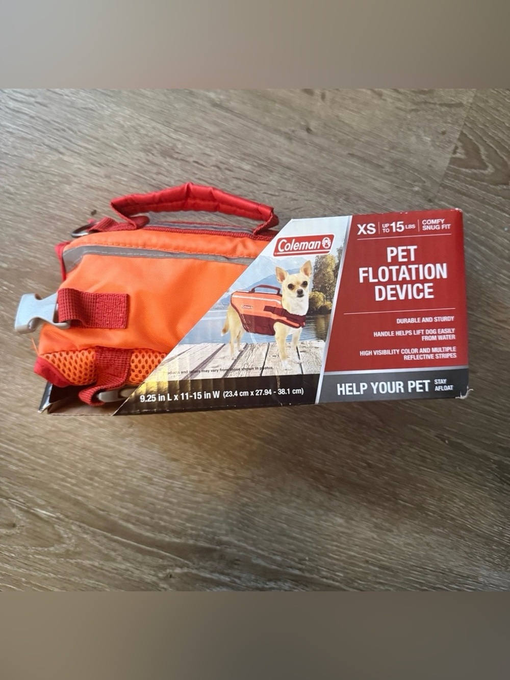 pet life jacket xs